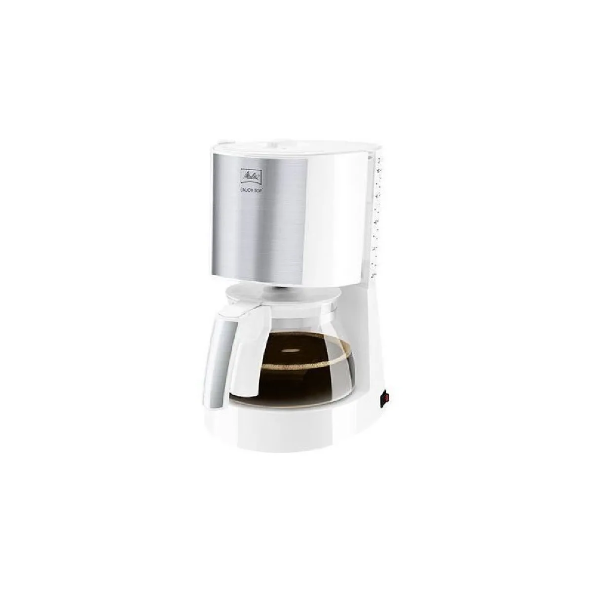 Melitta CAFETIÈRE ENJOY TOP GLASS BLANC-ACIER BROSSÉ
